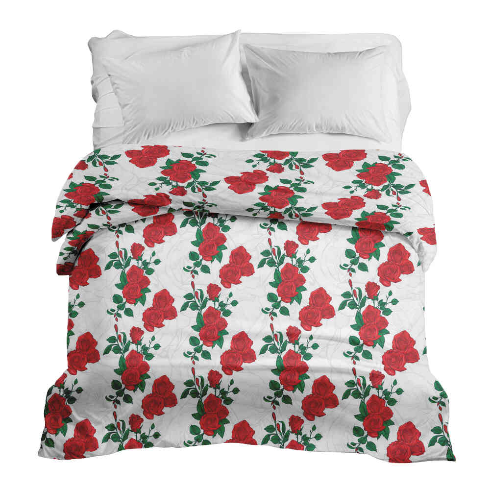 Housse à motifs pour couverture lestée, motif Des Roses