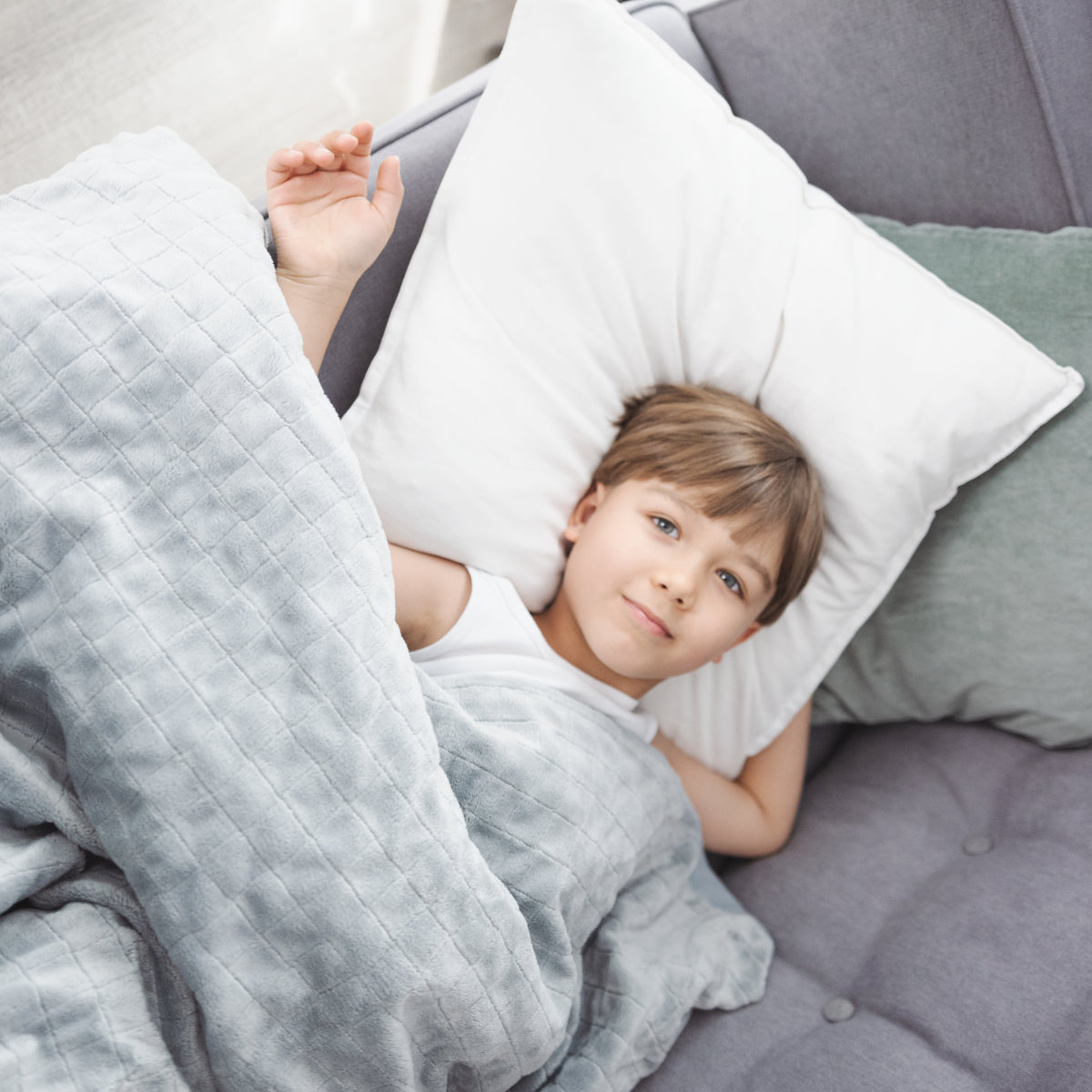 Couverture lestée Balance® Kids, coloris Gris #Couleur_Gris (Toutes saisons)