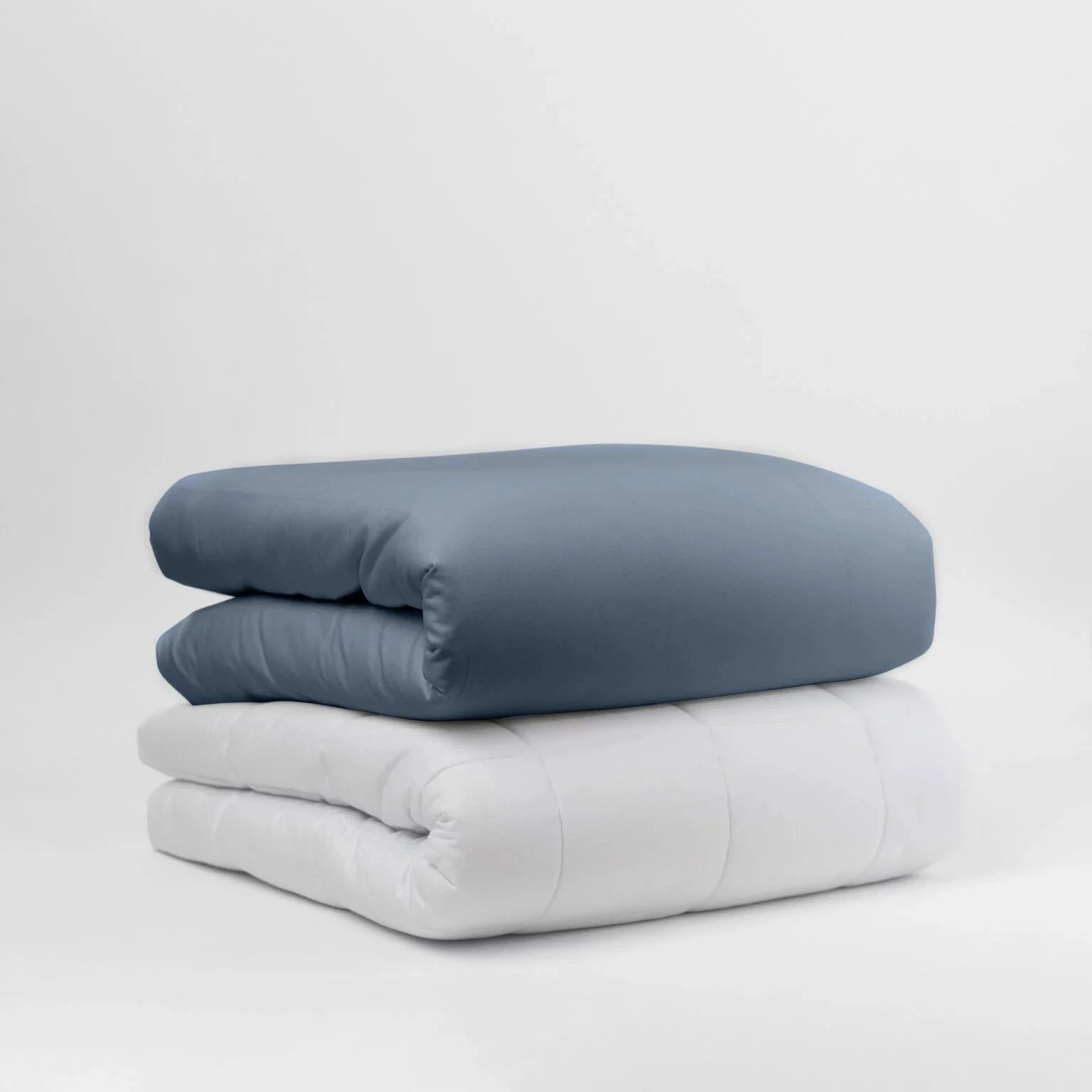 Couverture lestée Gravity Basic, housse coton coloris bleu acier #Couleur_Steel Blue (Coton)