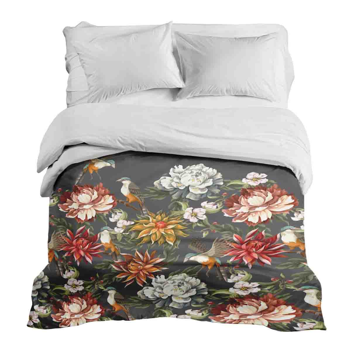Housse à motifs pour couverture lestée, motif Oiseaux