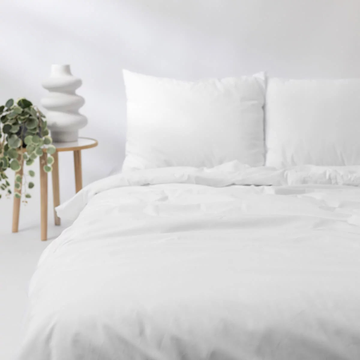 Couverture lestée Gravity Basic, housse coton coloris blanc