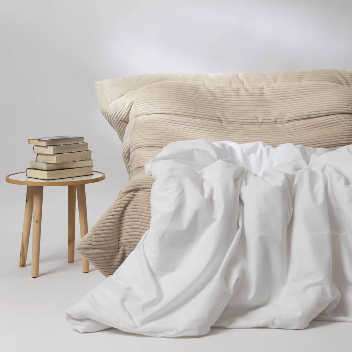 Couverture lestée Gravity Basic, housse coton coloris blanc