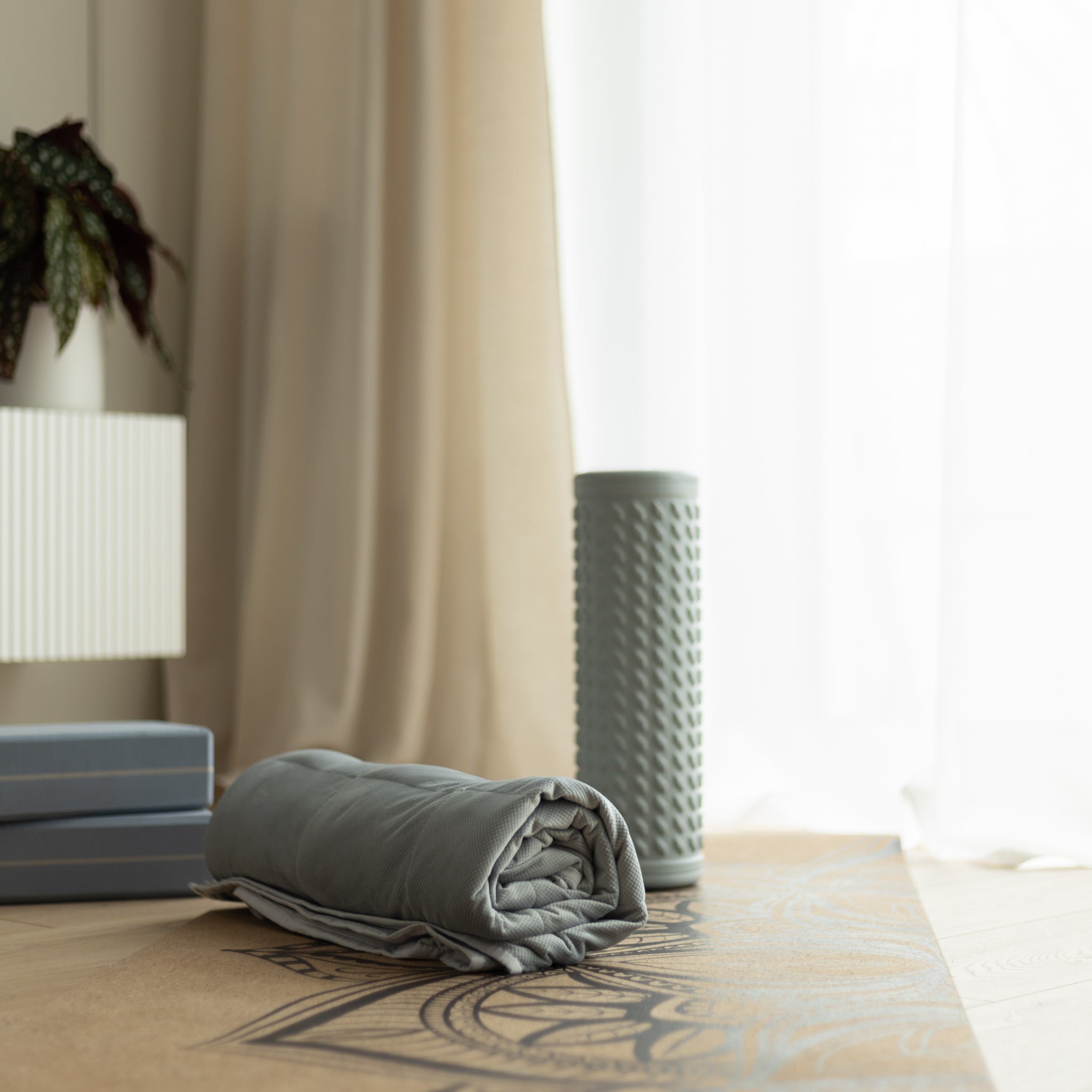 Couverture lestée pour le yoga et la méditation
