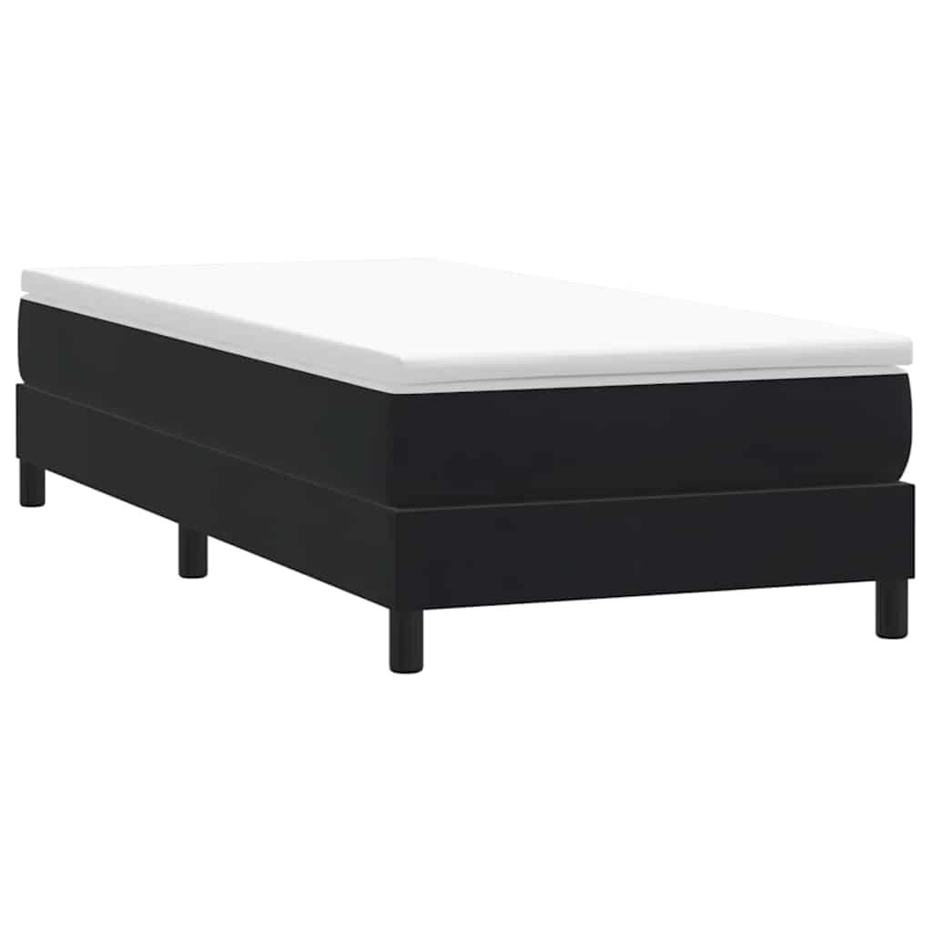Sommier tapissier en velours noir, grandes longueurs, photo produit