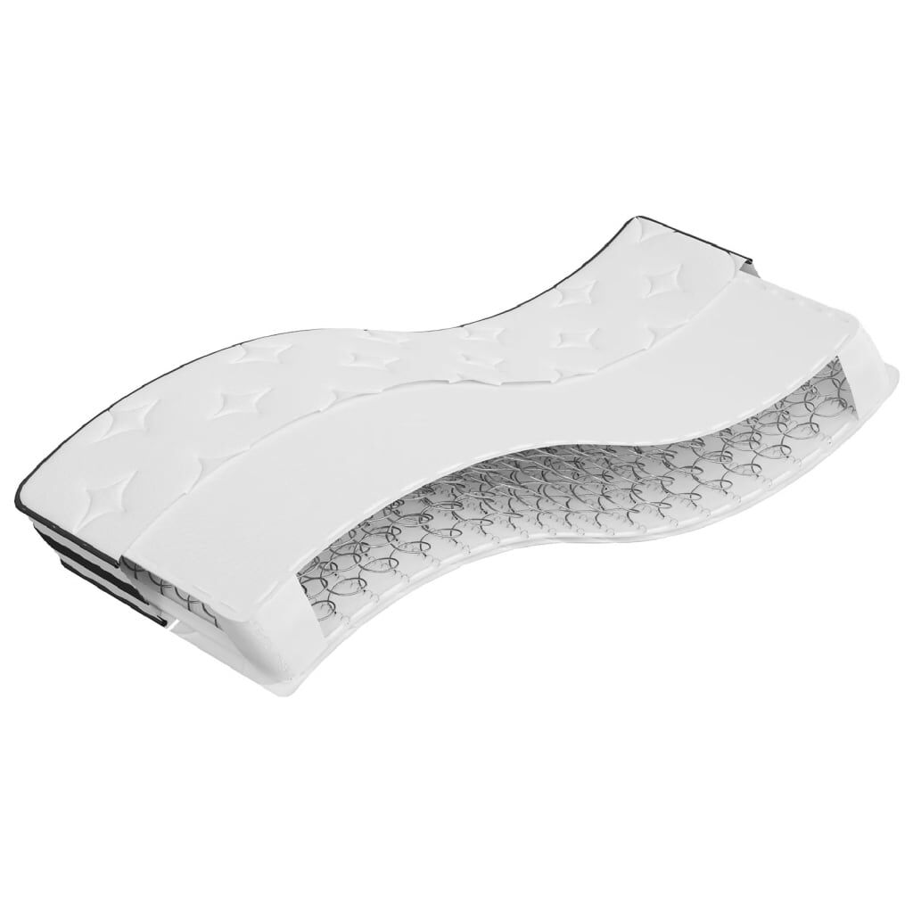 Matelas à ressorts Bonnell fermeté moyenne, coloris blanc, gris foncé et noir, épaisseur 21 cm, photo produit