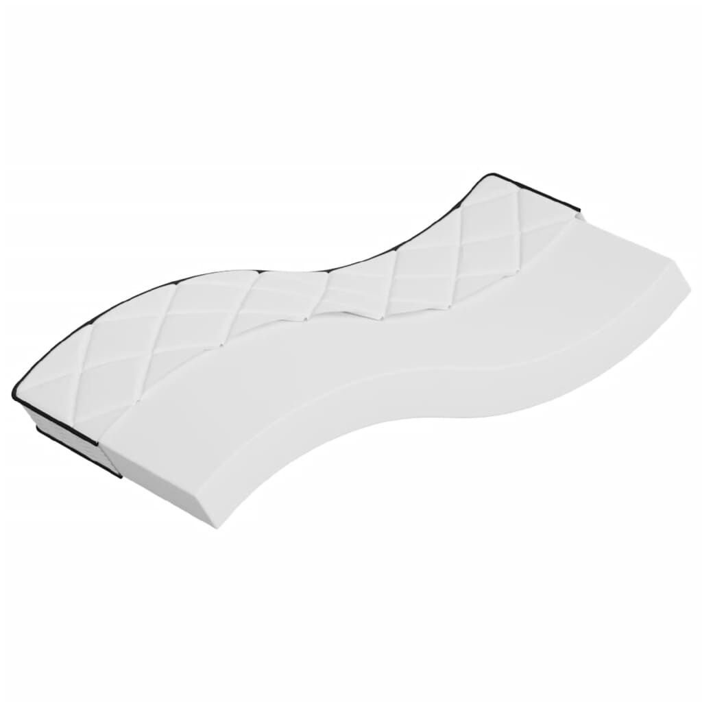 Matelas en mousse confort moyennement doux, coloris blanc et noir, épaisseur 24 cm, photo produit