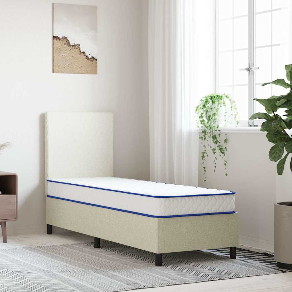 Matelas à mémoire de forme blanc et bleu