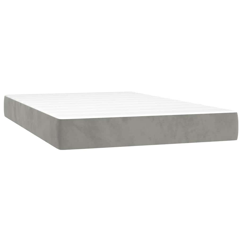 Matelas à ressorts ensachés 20 cm, bordure gris clair, photo produit #Couleur_Gris clair