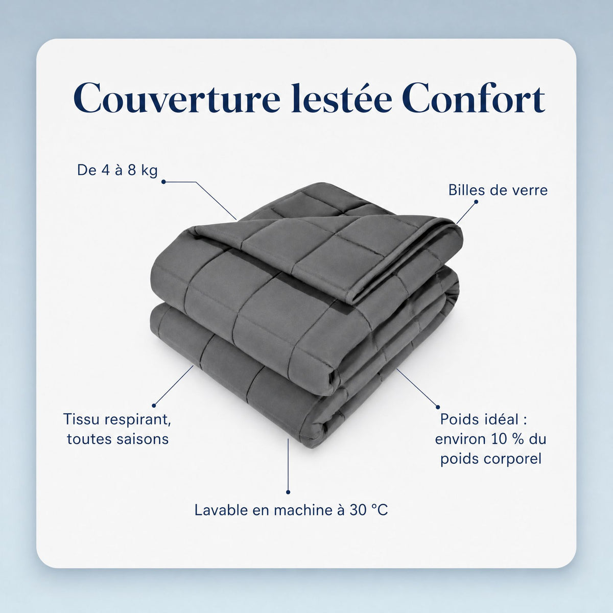 Couverture lestée Confort