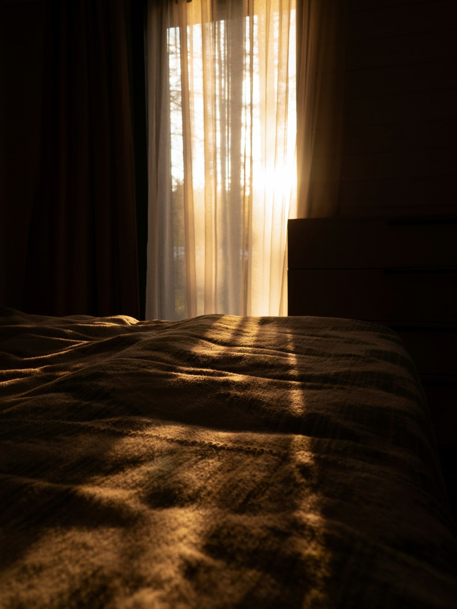 Lit douillet au petit matin