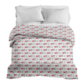 Housse à motifs pour couverture lestée, motif Je t aime 2 #Motif_Je t aime 2