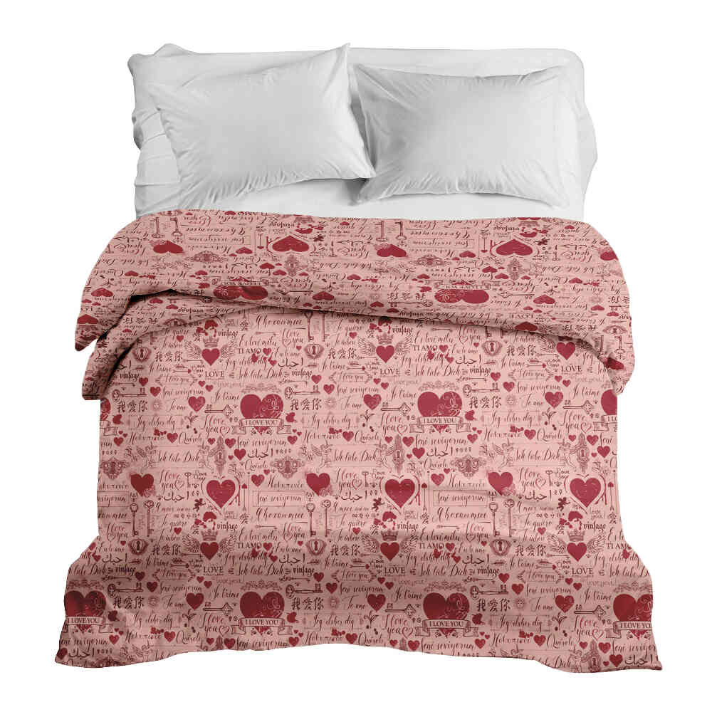 Housse à motifs pour couverture lestée, motif Lettre d amour