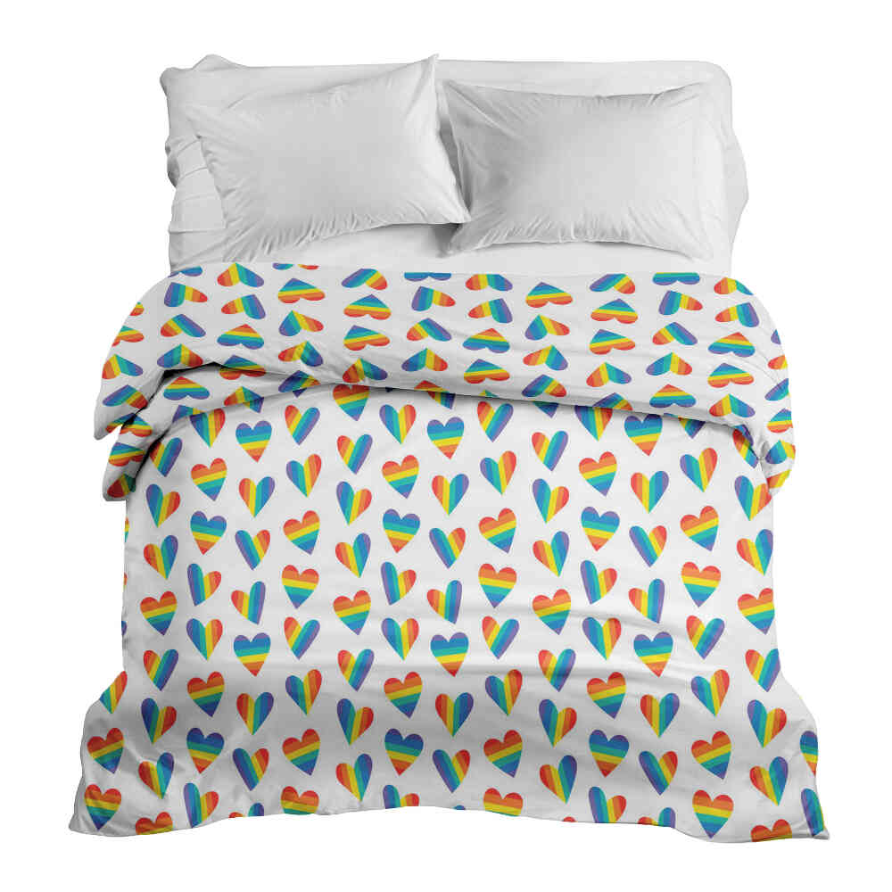 Housse à motifs pour couverture lestée, motif Arc en ciel