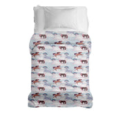 Housse à motifs pour couverture lestée enfant, imprimé Chevaux arc-en-ciel #Motif_Chevaux arc-en-ciel