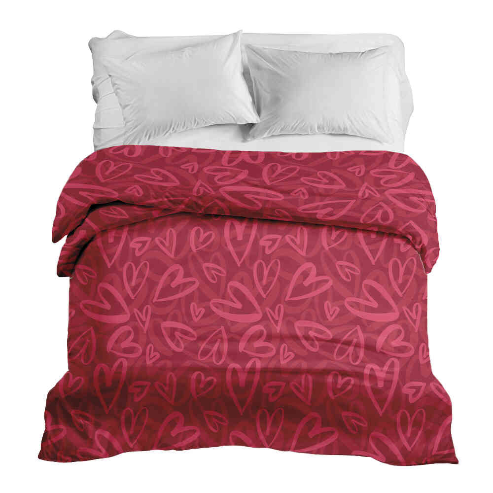 Housse à motifs pour couverture lestée, motif Cœur