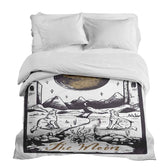Housse à motifs pour couverture lestée, motif Loups hurlants #Motif_Loups hurlants