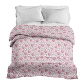 Housse à motifs pour couverture lestée, motif Coeur rose #Motif_Coeur rose