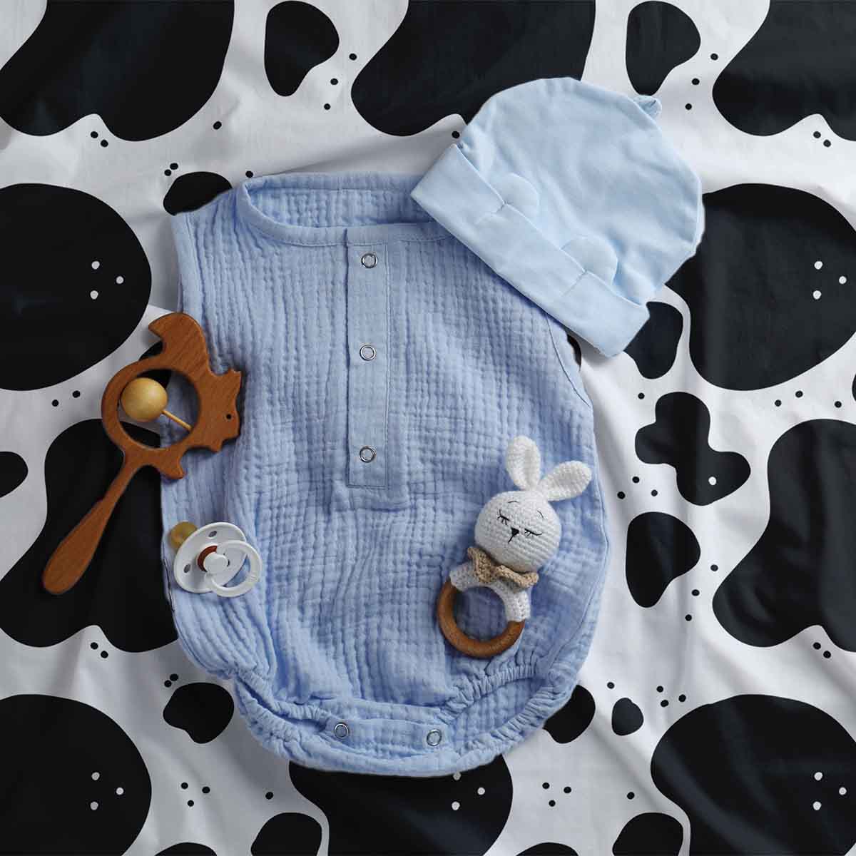 Housse à motifs pour couverture lestée enfant, imprimé Vachette, sur un lit d'enfant