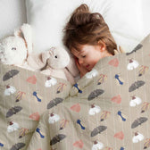 Housse à motifs pour couverture lestée enfant, imprimé Papillons de nuit, pendant la sieste #Motif_Papillons de nuit