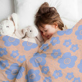 Housse à motifs pour couverture lestée enfant, imprimé Champ mauve, pendant la sieste #Motif_Champ mauve