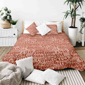 Housse à motifs pour couverture lestée, motif Papier, sur un lit #Motif_Papier
