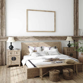 Housse à motifs pour couverture lestée, motif Pendu, sur un lit #Motif_Pendu