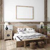 Housse à motifs pour couverture lestée, motif Loups hurlants, sur un lit #Motif_Loups hurlants