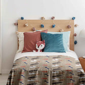 Housse à motifs pour couverture lestée enfant, imprimé Papillons de nuit, dans une chambre d'enfant #Motif_Papillons de nuit