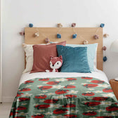 Housse à motifs pour couverture lestée enfant, imprimé Fraises, dans une chambre d'enfant #Motif_Fraises