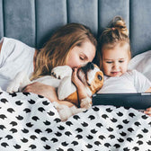 Housse à motifs pour couverture lestée enfant, imprimé Super chaton, moment de lecture partagé #Motif_Super chaton