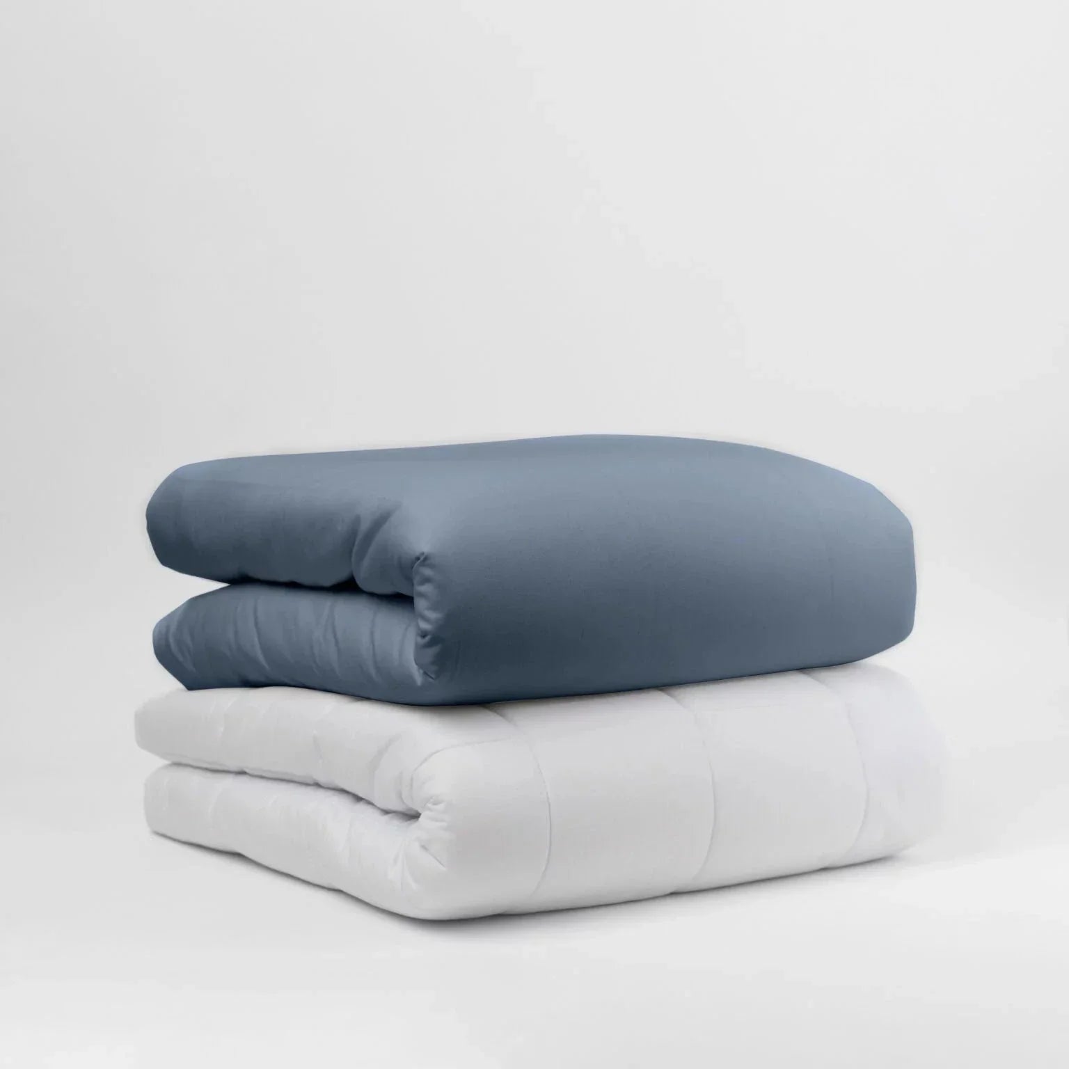 Pack Jour et Nuit Coton, couverture lestée coloris Bleu acier