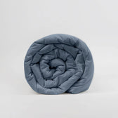Couverture lestée Gravity Basic, housse coton coloris Bleu acier #Couleur_Bleu acier (coton)
