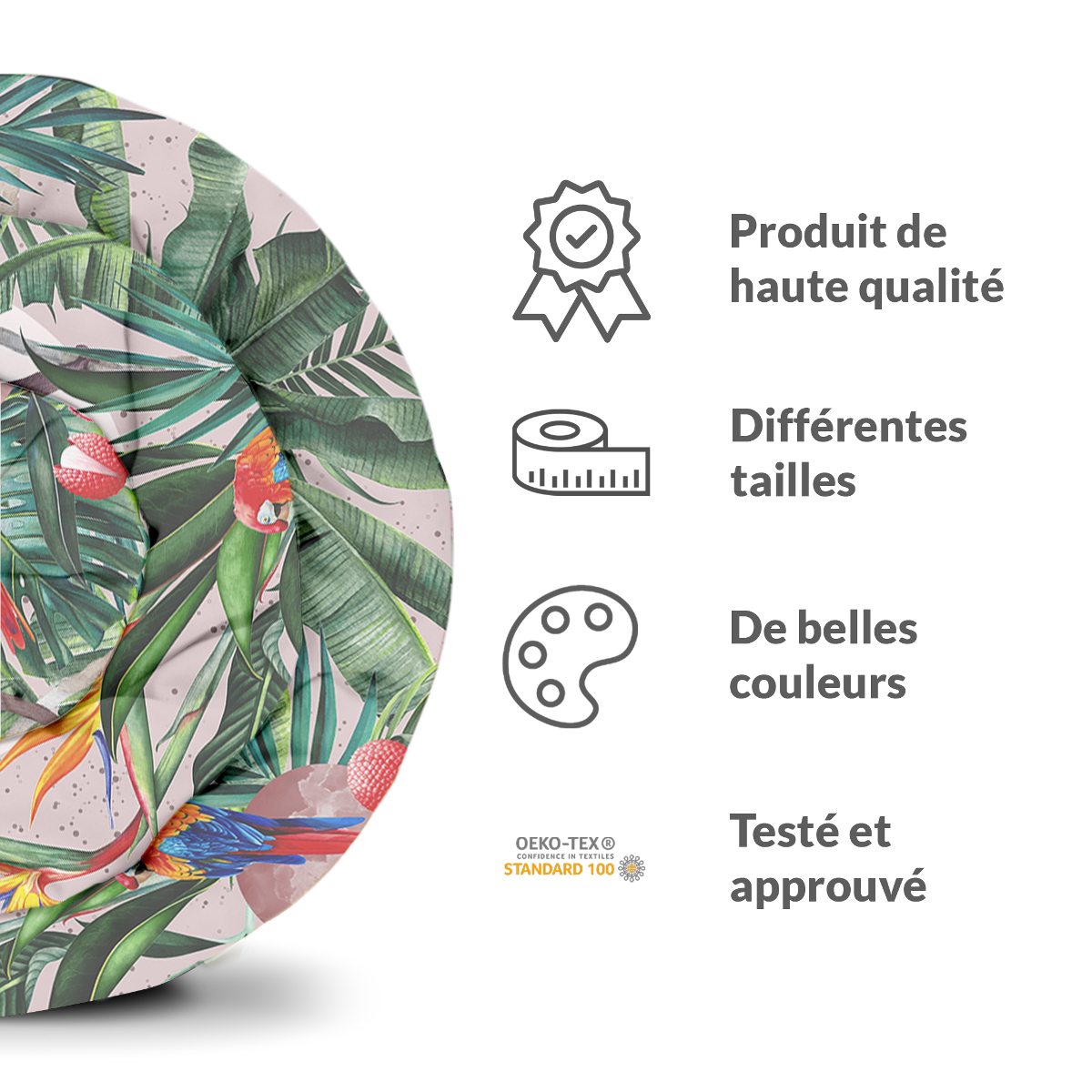 Couverture lestée Collection Floral, motif Singes, vue en situation