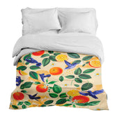 Couverture lestée Collection Floral, motif Orange, vue en situation #Motif_Orange