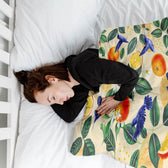 Couverture lestée Collection Floral, motif Orange, vue en situation #Motif_Orange