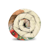 Couverture lestée Collection Floral, motif Coquelicots, vue en situation #Motif_Coquelicots