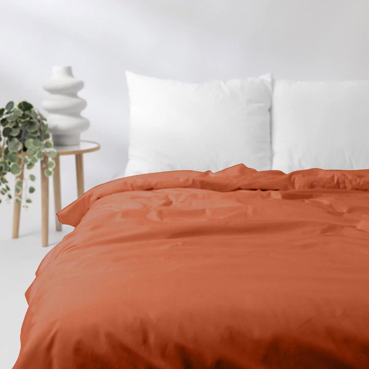 Couverture lestée Gravity Basic, housse coton coloris gingembre