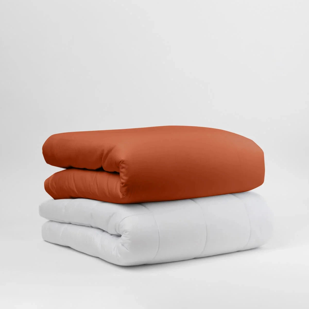 Couverture lestée Gravity Basic, housse coton coloris gingembre #Couleur_Ginger (Coton)