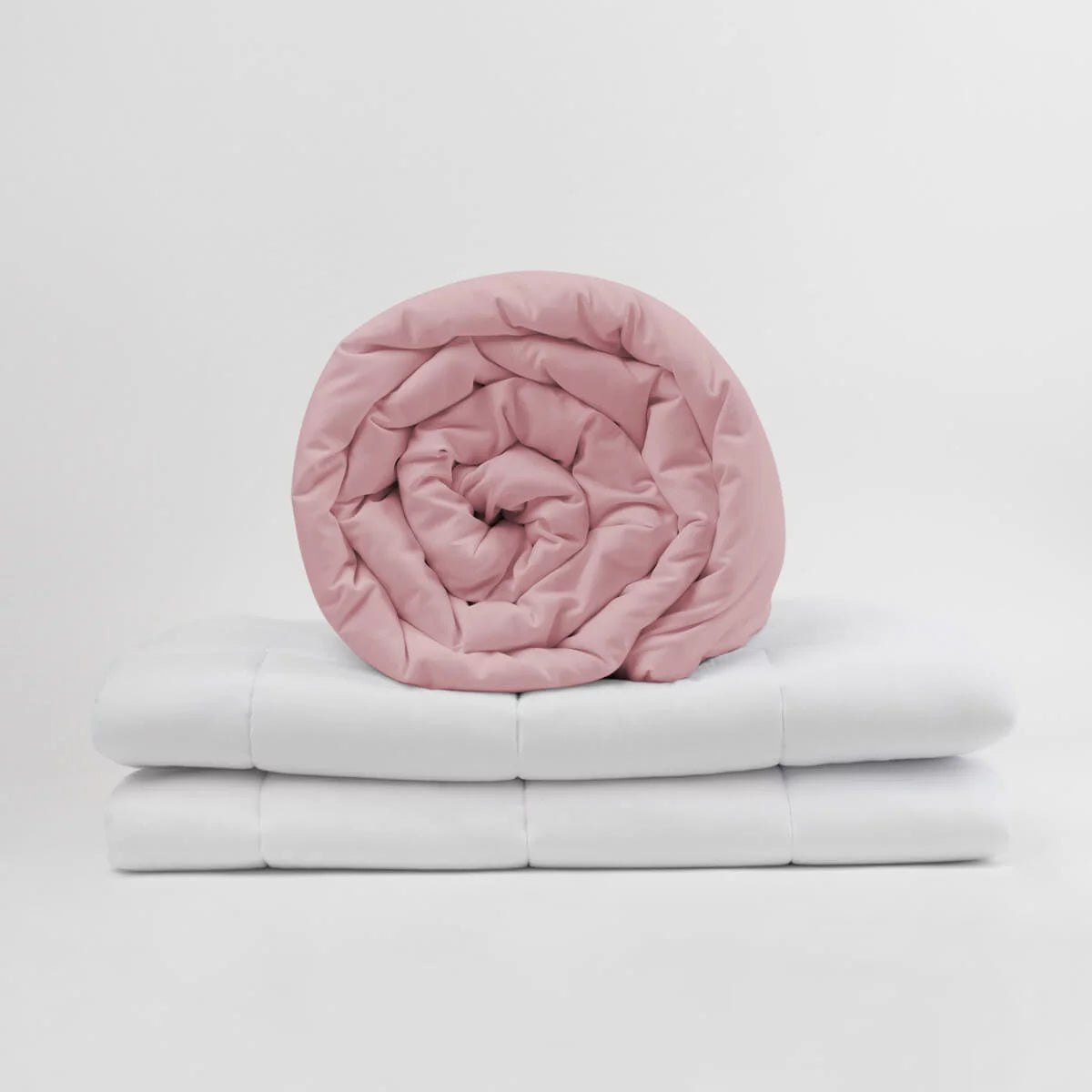 Couverture lestée Gravity Basic, housse coton coloris rose