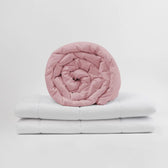 Couverture lestée Gravity Basic, housse coton coloris Rose #Couleur_Rose (Coton)