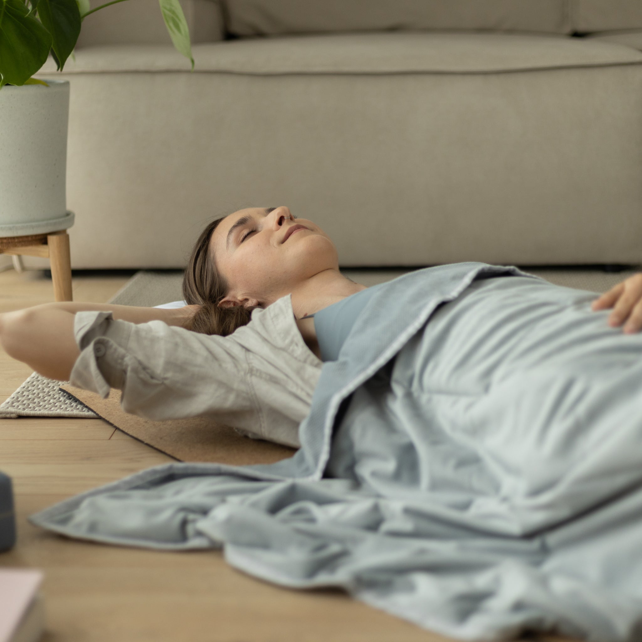 Couverture lestée pour le yoga et la méditation