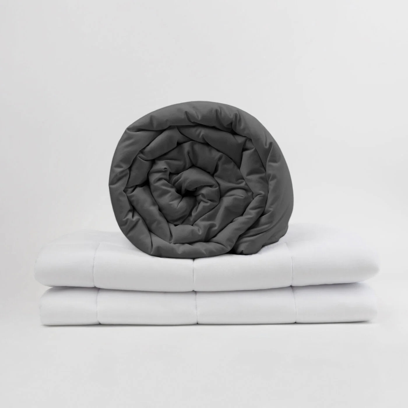 Couverture lestée Gravity Basic, housse coton coloris gris foncé