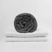 Couverture lestée Gravity Basic, housse coton coloris Gris foncé #Couleur_Gris foncé (Coton)