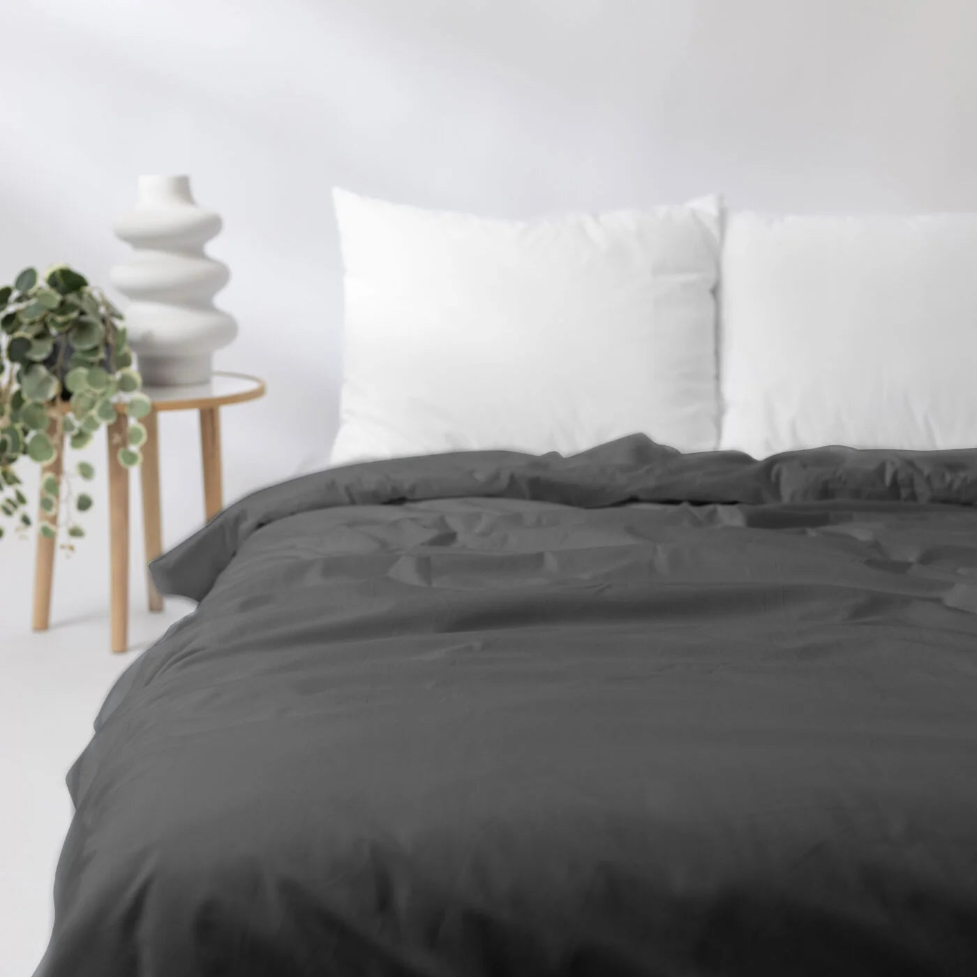 Couverture lestée Gravity Basic, housse coton coloris gris foncé