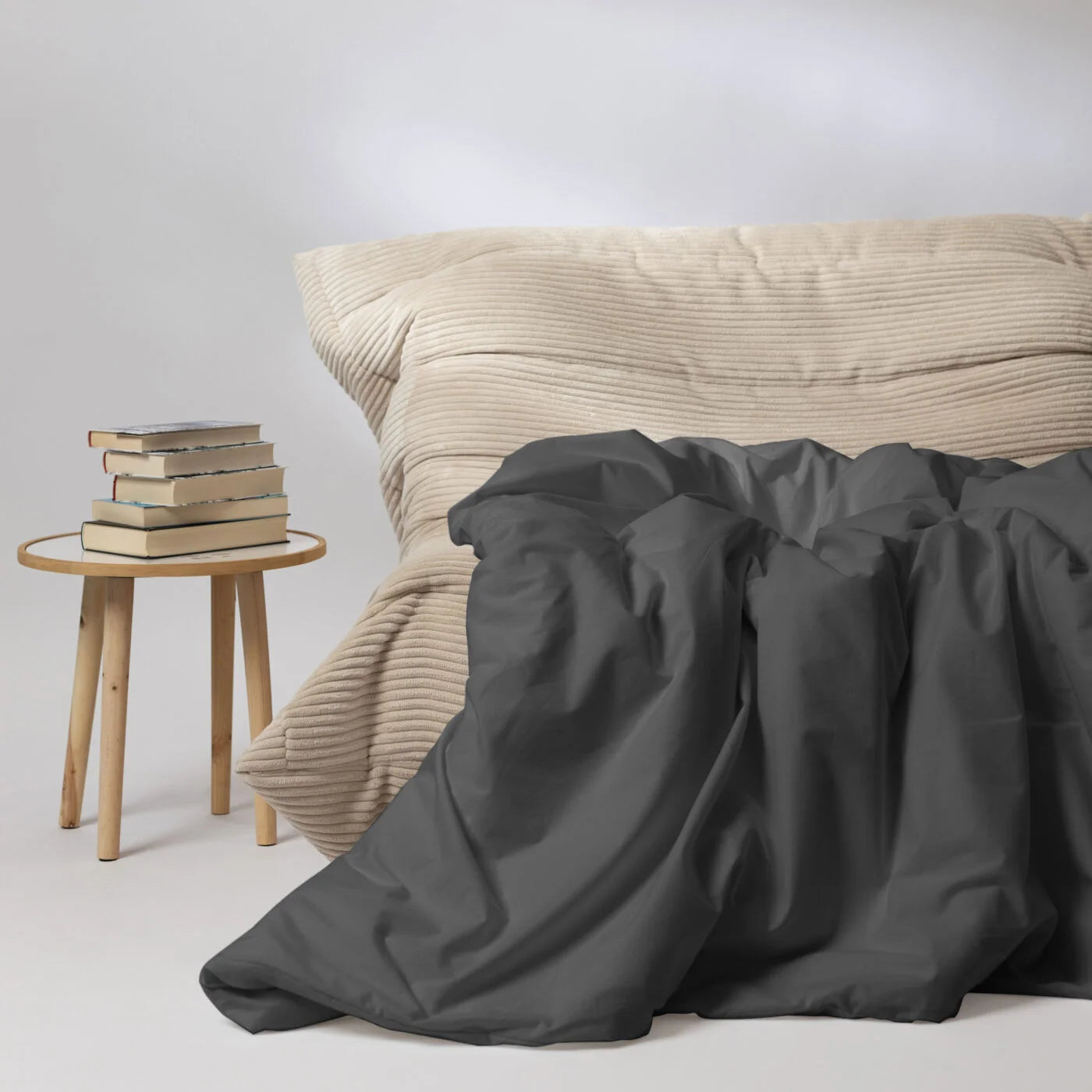 Couverture lestée Gravity Basic, housse coton coloris gris foncé