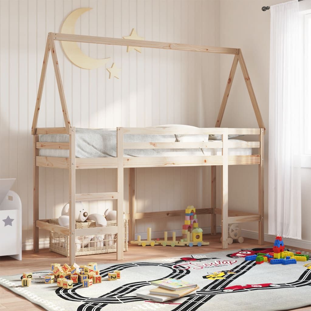 Lit cabane surélevé modèle A #Modèle_Modèle A