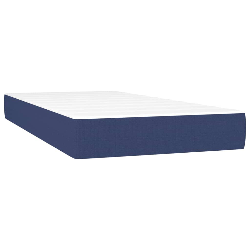Matelas à ressorts ensachés mi-ferme 20 cm, housse bleue, photo produit