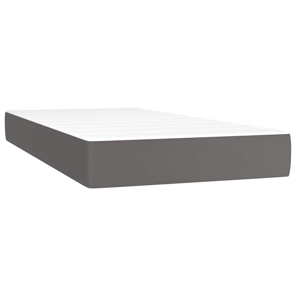 Matelas à ressorts ensachés mi-ferme 20 cm, housse grise, photo produit