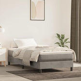 Matelas à ressorts ensachés mi-ferme 20 cm, housse gris clair, photo produit #Couleur_Gris clair