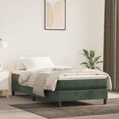 Matelas à ressorts ensachés mi-ferme 20 cm, housse vert foncé, photo produit #Couleur_Vert foncé